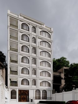 طراحی نما ساختمان ولنچک تهران آرشیتکت مجید میراحمدی