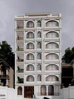 طراحی نما ساختمان ولنچک تهران آرشیتکت مجید میراحمدی