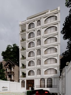 طراحی نما ساختمان ولنچک تهران آرشیتکت مجید میراحمدی