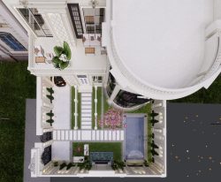 "Facade and landscape design"